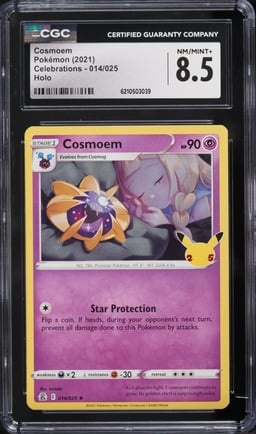 2021 Pokemon Sword & Shield Celebrations Holo Cosmoem #14 CGC 8.5 NM-MT+