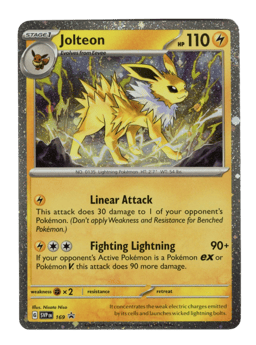 2023 Jolteon #169 Scarlet & Violet Black Star Promos
