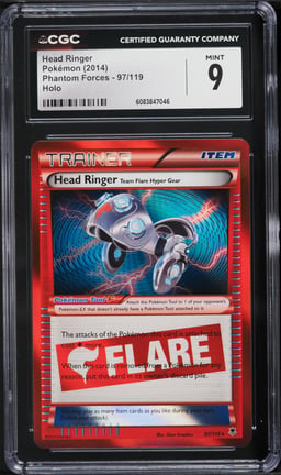 2014 Pokemon  XY Phantom Forces Holo Head Ringer #97 CGC 9 MINT