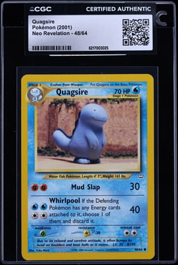 2001 Pokemon Neo Revelation Quagsire #48 CGC AUTH