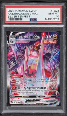 2022 Pokemon Sword & Shield Silver Tempest Trainer Gallery CHR Duraludon VMAX #TG21 PSA 10 GEM