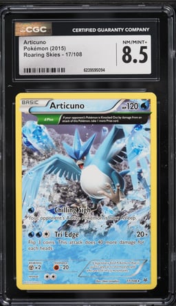 2015 Pokemon XY Roaring Skies Articuno #17 CGC 8.5 NM-MT+