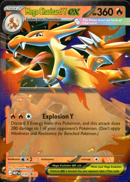 2025 Mega Charizard Y ex #30 Mega Evolution Black Star Promos