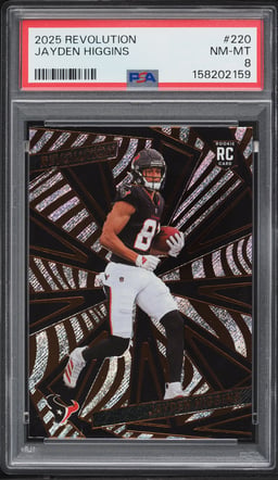 2025 Panini Revolution Jayden Higgins ROOKIE #220 PSA 8 NM-MT