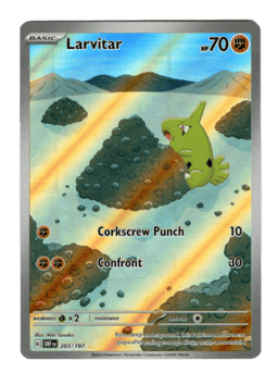 2023 Larvitar #203 Obsidian Flames