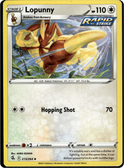 2021 Lopunny #213 Fusion Strike