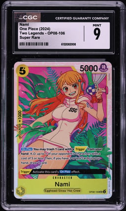2024 One Piece Two Legends SR Nami #OP08-106 CGC 9 MINT