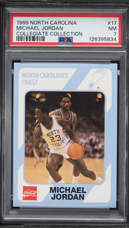 1989 North Carolina Collegiate Collection Michael Jordan #17 PSA 7 NRMT