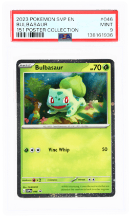 2023 Pokemon Scarlet and Violet Black Star Promo 151 Poster Collection Bulbasaur #046 PSA 9
