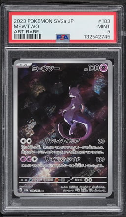 2023 Pokemon Japanese Scarlet & Violet 151 AR Mewtwo #183 PSA 9 MINT