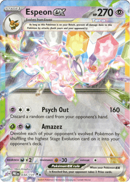 2025 Espeon ex #34 Prismatic Evolutions