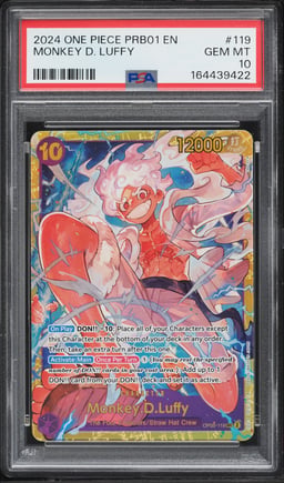 2024 One Piece Premium Booster The Best SEC Monkey D. Luffy #OP05-119 PSA 10 GEM MINT