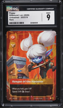 2026 Riftbound: League Of Legends Unleashed Poppy #203 CGC 9 MINT