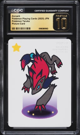 2025 Pokemon Japanese Playing Cards Taruka Picture Zoroark CGC 10 PRISTINE