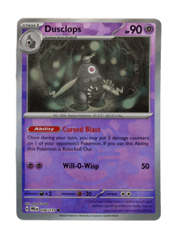 2025 Dusclops  (Master Ball) #36 Prismatic Evolutions