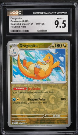 2023 Pokemon Scarlet & Violet 151 Reverse Holo Dragonite #149 CGC 9.5 MINT+