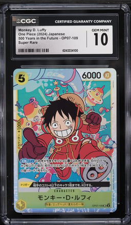 2024 One Piece Japanese 500 Years In The Future SR Monkey D. Luffy #OP07-109 CGC 10 GEM MINT