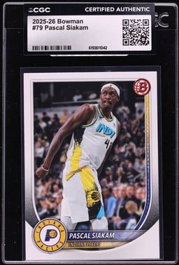 2025 Bowman Basketball Pascal Siakam #79 CGC AUTH