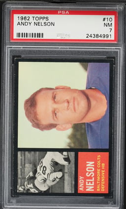 1962 Topps Andy Nelson #10 PSA 7 NRMT