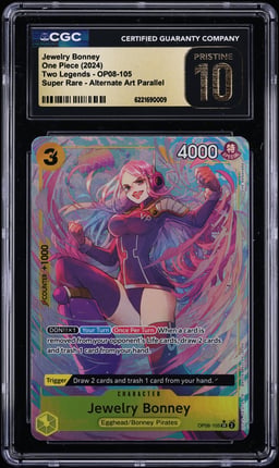 2024 One Piece Japanese Two Legends SR Alt Art Jewelry Bonney #OP08-105 CGC 10 PRISTINE