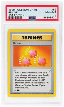 1999 Pokemon Base Set 1st Edition Revive #89 PSA 8