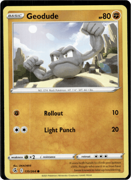 2021 Geodude #135 Fusion Strike