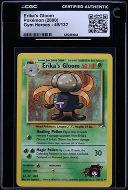 2000 Pokemon Gym Heroes Erika's Gloom #45 CGC AUTH