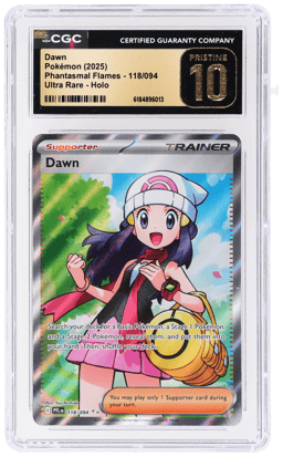 2025 Pokemon Mega Evolution Phantasmal Flames Ultra Rare Dawn #118 CGC PRI