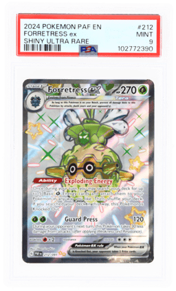 2024 Pokemon Paldean Fates Shiny Ultra Rare Forretress Ex #212 PSA 9
