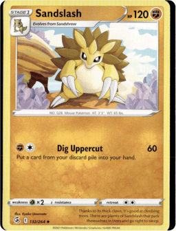 2021 Sandslash #132 Fusion Strike