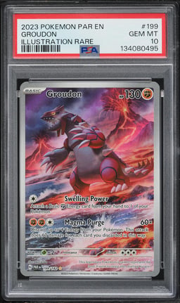 2023 Pokemon Scarlet & Violet Paradox Rift IR Groudon #199 PSA 10 GEM MINT