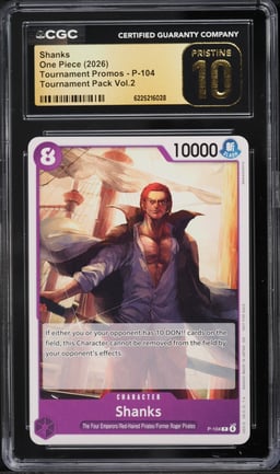 2026 One Piece Tournament Promo Pack Vol. 2 Shanks #P-104 CGC 10 PRISTINE