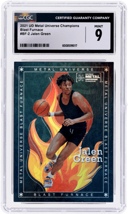 2021 Metal Universe Champions Blast Furnace Jalen Green #BF2 CGC 9