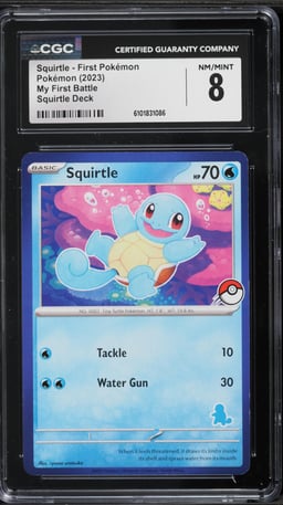 2023 Pokemon Scarlet & Violet My First Battle Deck Squirtle CGC 8 NM-MT
