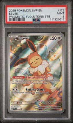 2025 POKEMON SVP EN-SV BLACK STAR PROMO #173 EEVEE PSA 9