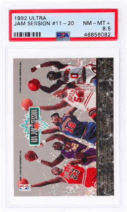 1992 Ultra Jam Session 11-20 Duane Causwell/Horace Grant/John Williams/Karl Malone/Michael Jordan/Orlando Woolridge/Robert Parish/Scottie Pippen/Stacey Augmon/Tim Perry PSA 8.5