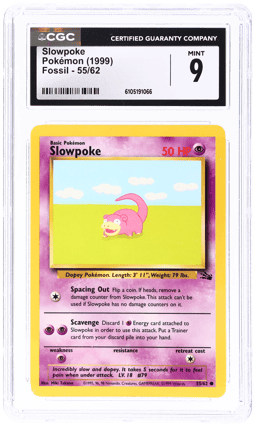 1999 Pokemon Fossil Slowpoke #55 CGC 9