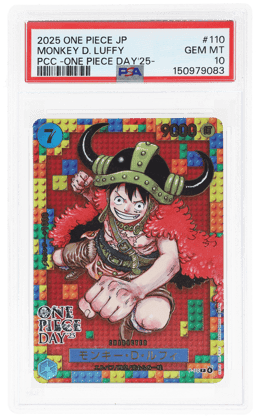 2025 One Piece Premium Collection Japanese One Piece Day Monkey D. Luffy #P110 PSA 10
