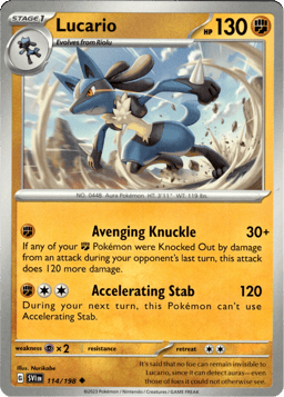 2023 Lucario #114 Scarlet & Violet
