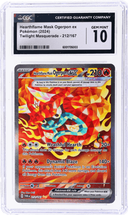 2024 Pokemon Scarlet and Violet Twilight Masquerade Special Illustration Rare Hearthflame Mask Ogerpon Ex #212 CGC 10