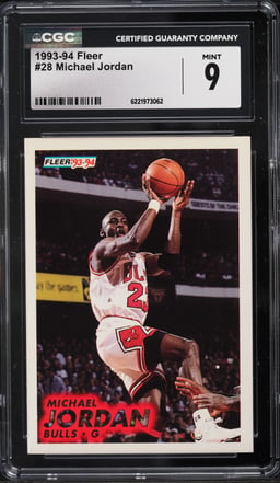 1993 Fleer Basketball Michael Jordan #28 CGC 9 MINT