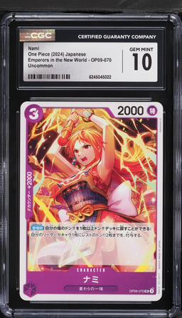 2024 One Piece Japanese Emperors In The New World Nami #OP09-070 CGC 10 GEM MINT