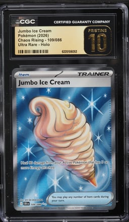 2026 Pokemon Mega Evolution Chaos Rising Full Art Jumbo Ice Cream #109 CGC 10 PRISTINE