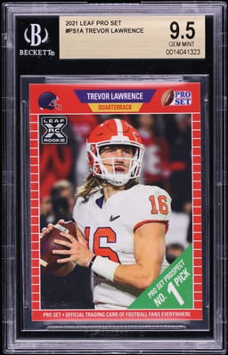 2021 Leaf Pro Set Trevor Lawrence ROOKIE #PS1 BGS 9.5 GEM MINT