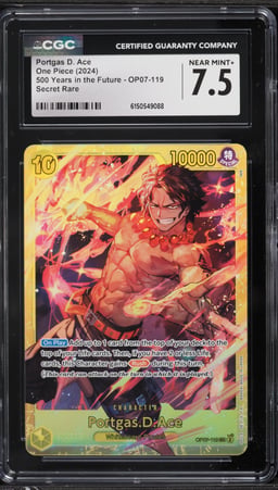 2024 One Piece 500 Years In The Future SEC Portgas D. Ace #OP07-119 CGC 7.5 NRMT+