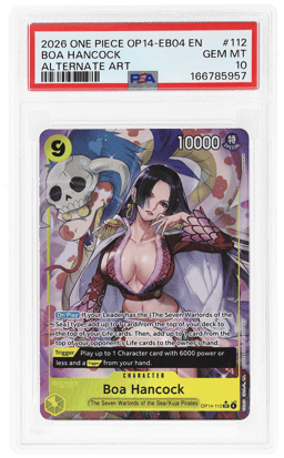 2026 One Piece the Azure Sea's Seven Alternate Art Boa Hancock #OP14112 PSA 10