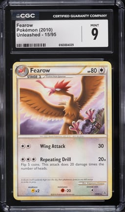 2010 Pokemon HeartGold & SoulSilver Unleashed Fearow #15 CGC 9 MINT