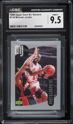 1998 Upper Deck MJ Stickers Michael Jordan #118 CGC 9.5 MINT+