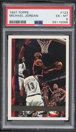 1997 Topps Basketball Michael Jordan #123 PSA 6 EXMT