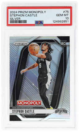 2024 Panini Prizm Monopoly Silver Stephon Castle #75 PSA 10